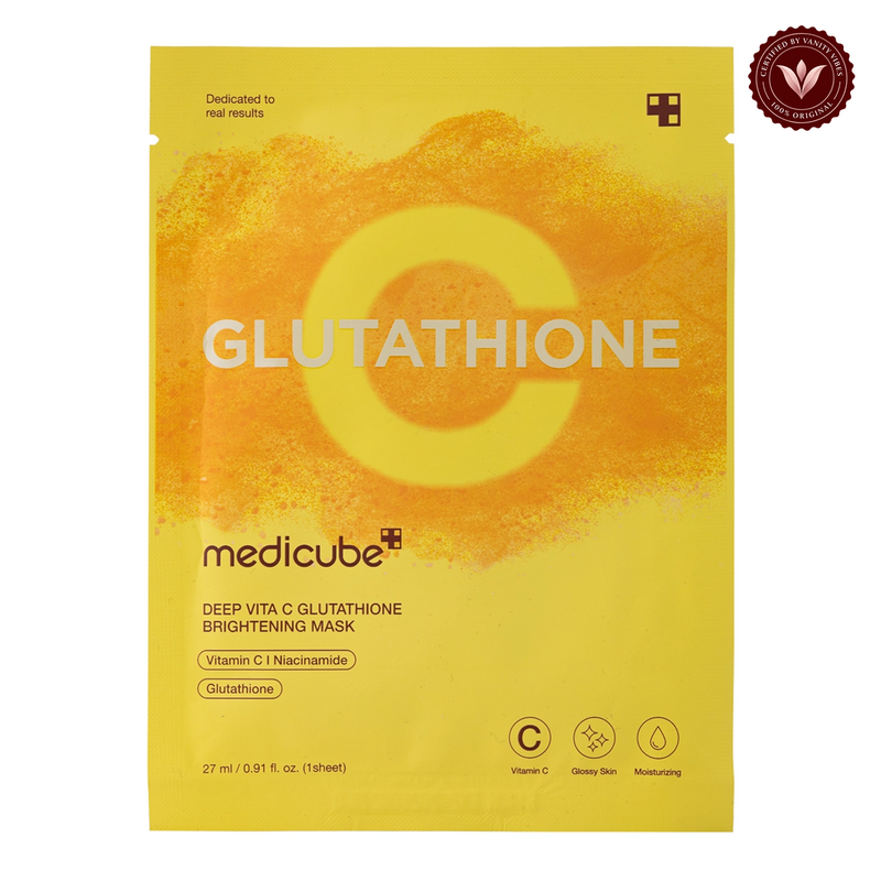 Medicube Deep Vita C Glutathione Brightening Mask - 27g alternate product photo with Vanity Vibes seal