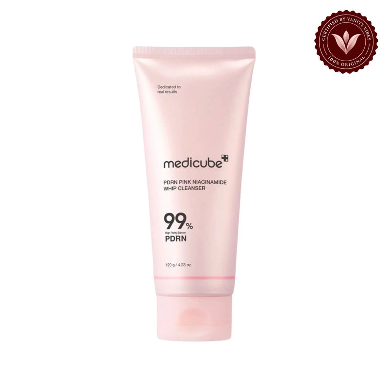 Medicube PDRN Pink Niacinamide Whip Cleanser 120 g Brightening Cleanse & Skin Repair (K Beauty) — image 1, front view