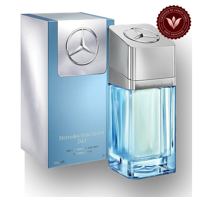 Mercedes-Benz Select Day 100ml men's EDT with box, Vanity Vibes badge