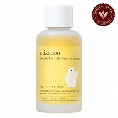Mixsoon Soondy Centella Asiatica Essence 50ml | Korean Centella Essence Pakistan front-facing product image with Vanity Vibes badge