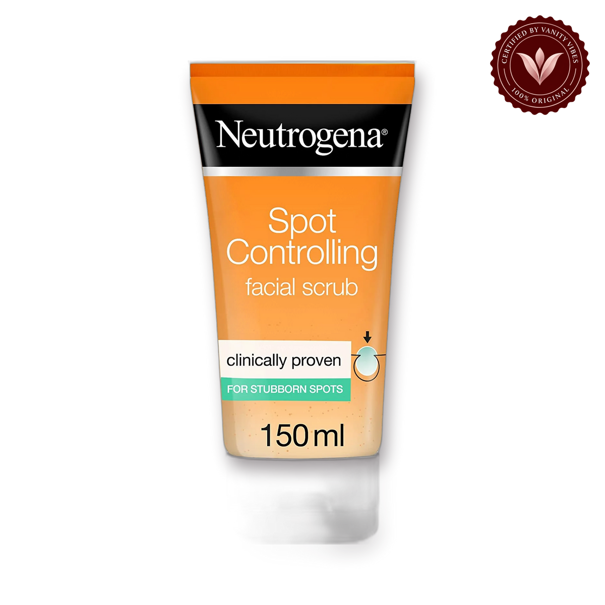 Neutrogena Neutrogena Spot Controlling Facial Scrub, For Stubborn Spots, 150ml front product image with transparent background