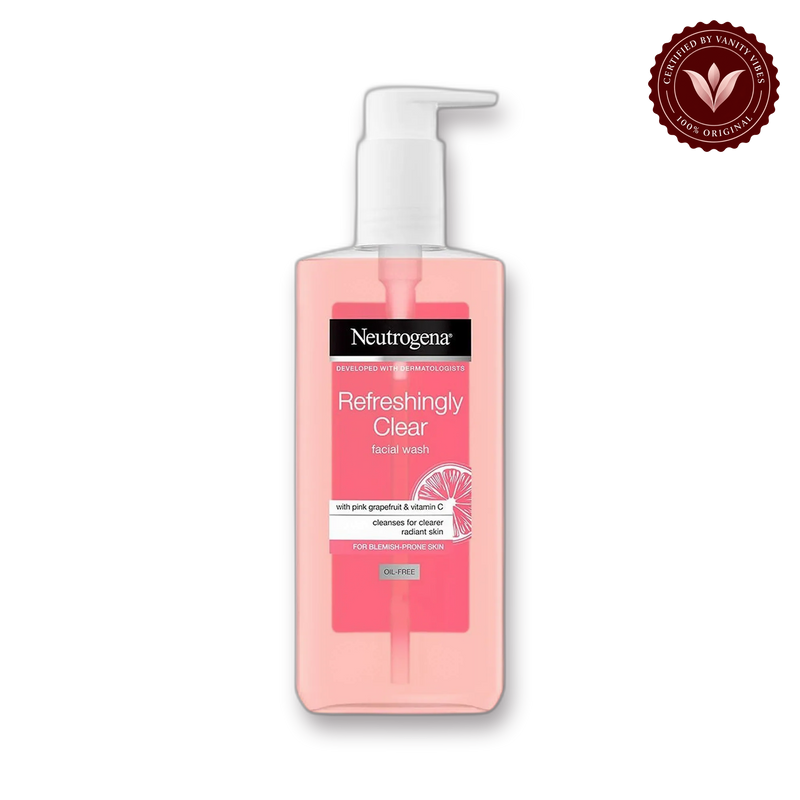 Neutrogena Neutrogena Refreshingly Clear Facial Wash With Pink Grapefruit & Vitamin C, 200ml alternate product image with transparent background