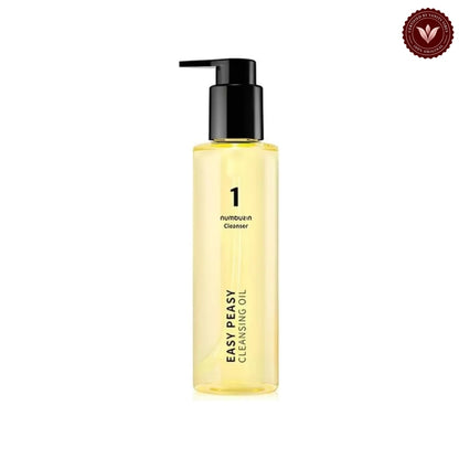 Numbuzin No.1 Easy Peasy Cleansing Oil 200ml on white with the official Vanity Vibes badge