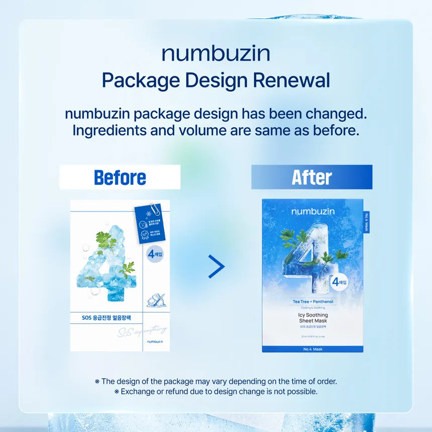 Numbuzin No.4 Icy Soothing Sheet Mask 27ml additional product image