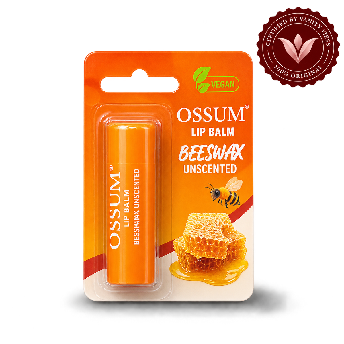 Ossum Beeswax Unscented blister pack with Vanity Vibes seal