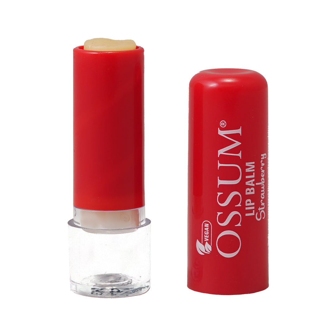 Ossum Strawberry lip balm and cap