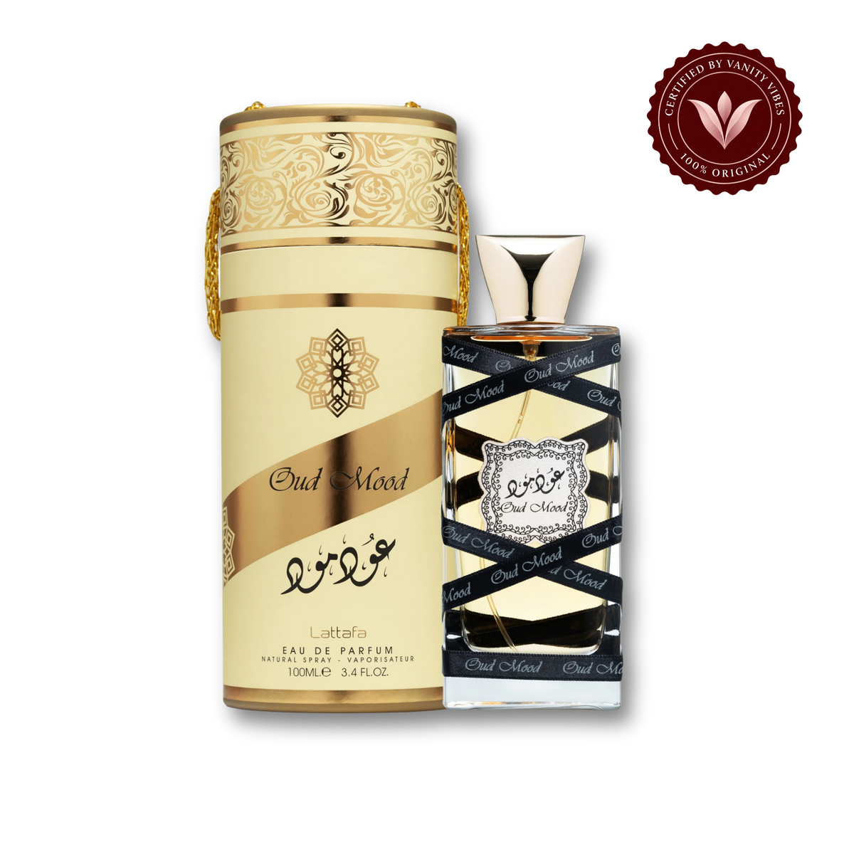 Lattafa Oud Mood Eau de Parfum 100ml - Long Lasting Rich Oud Unisex Fragrance for Men & Women