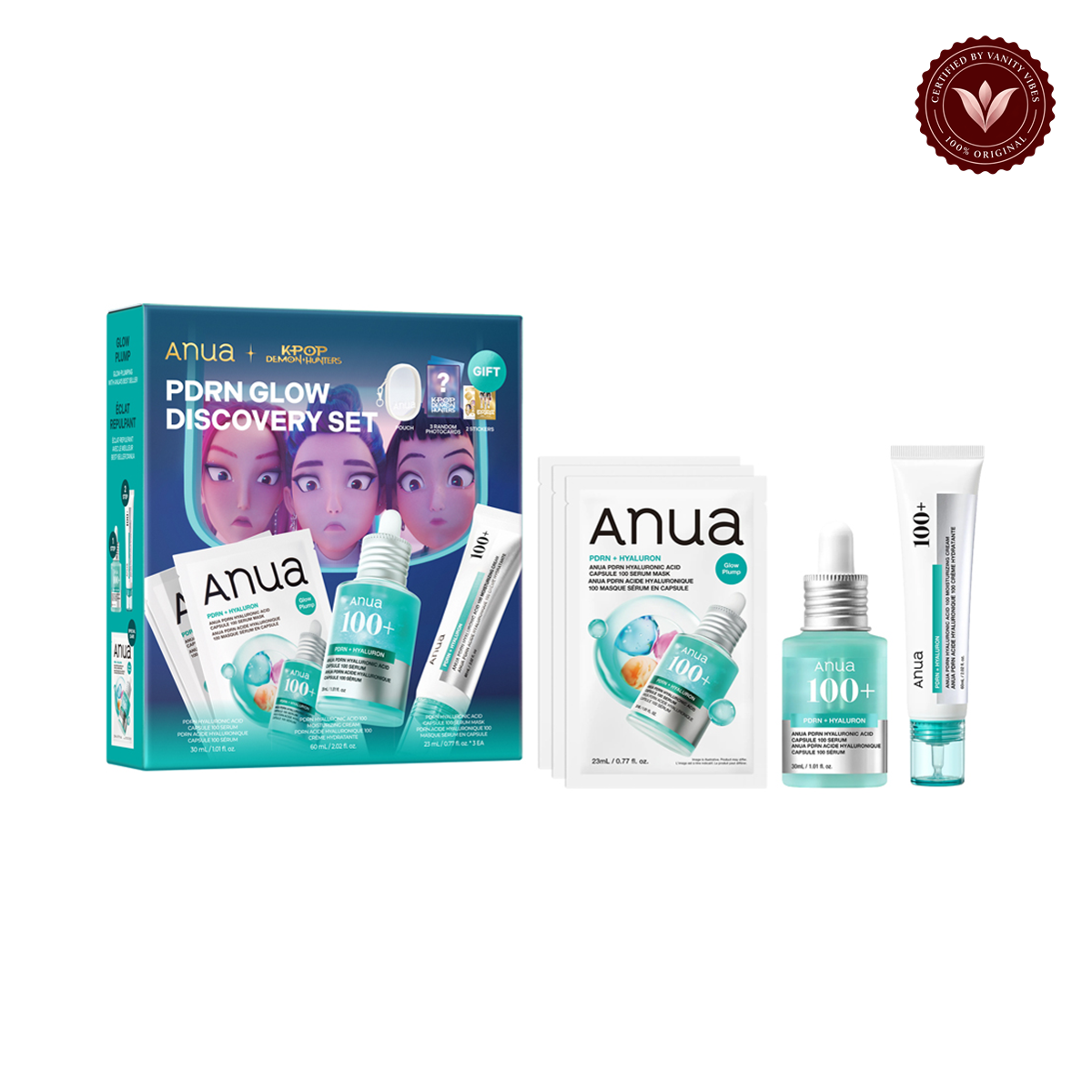 Anua Anua K-Pop Demon Hunters PDRN Glow Discovery Set — Vanity Vibes branded product photo 1