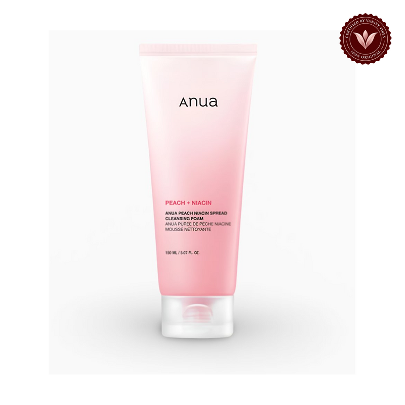 Anua Anua Peach Niacin Spread Cleansing Foam 150ml — Vanity Vibes branded product photo 1