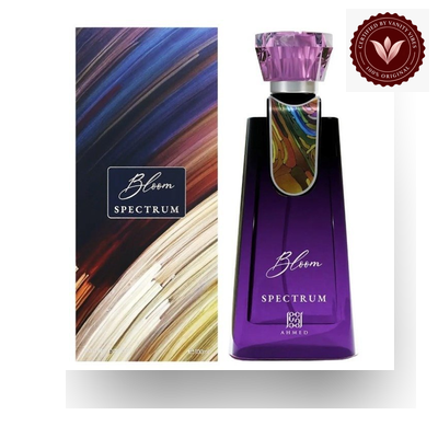 Bloom Spectrum Pink by Ahmed Al Maghribi box and bottle