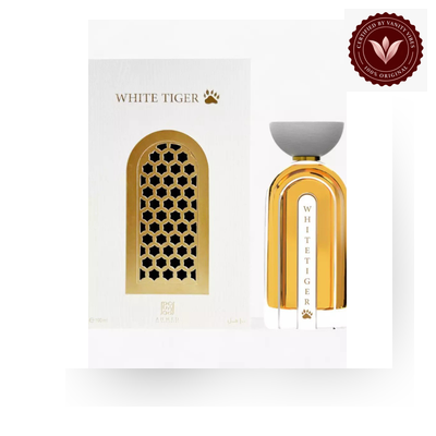White Tiger by Ahmed Al Maghribi box and bottle