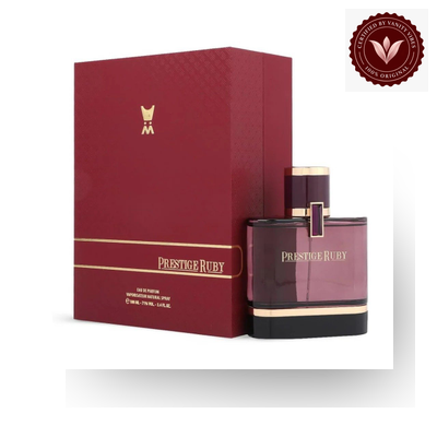 Prestige Ruby by Al Majed Oud box and bottle