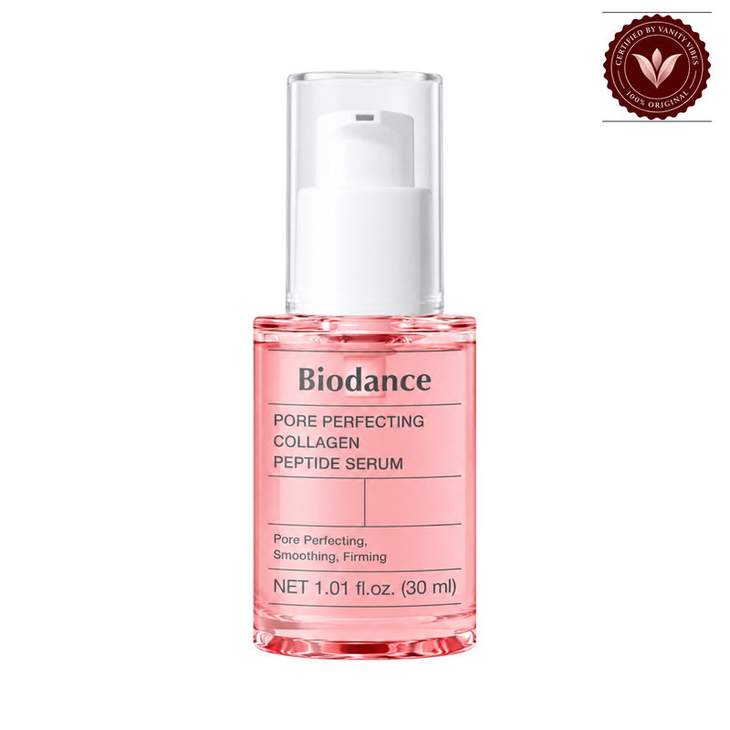 Biodance Pore Perfecting Collagen Peptide Serum – 30ml on a clean white background with Vanity Vibes badge