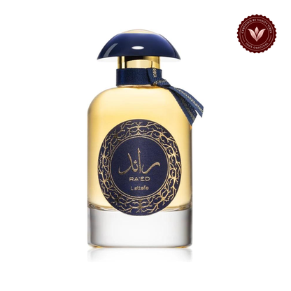 Raed Gold Luxe 100ml centered front bottle on white background