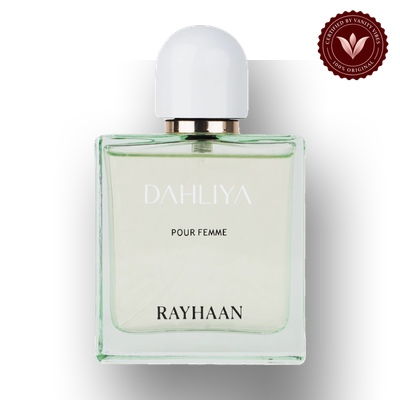 Rayhaan Dahliya 100ml women's Eau de Parfum with Vanity Vibes badge