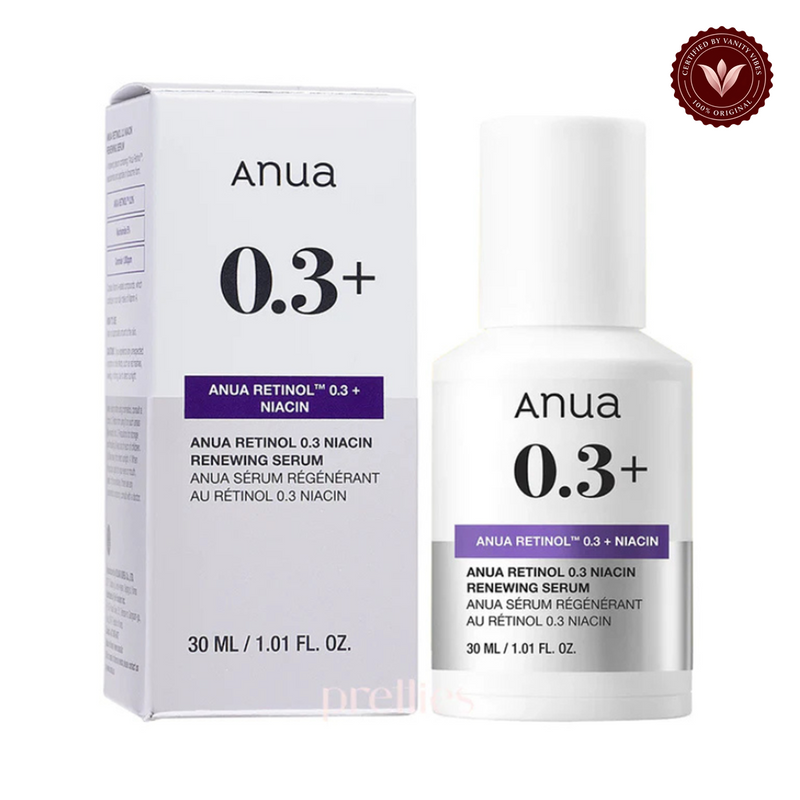 Anua Anua Retinol 0.3 + Niacin Renewing Serum 30ml — Vanity Vibes branded product photo 1