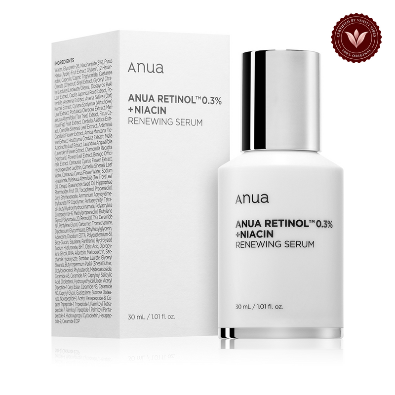 Anua Anua Retinol 0.3 + Niacin Renewing Serum 30ml — Vanity Vibes branded product photo 2