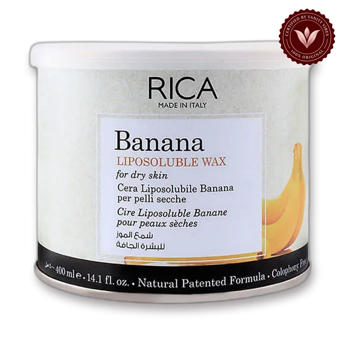 RICA Banana Liposoluble Wax For Dry Skin 400 ml — front-facing product