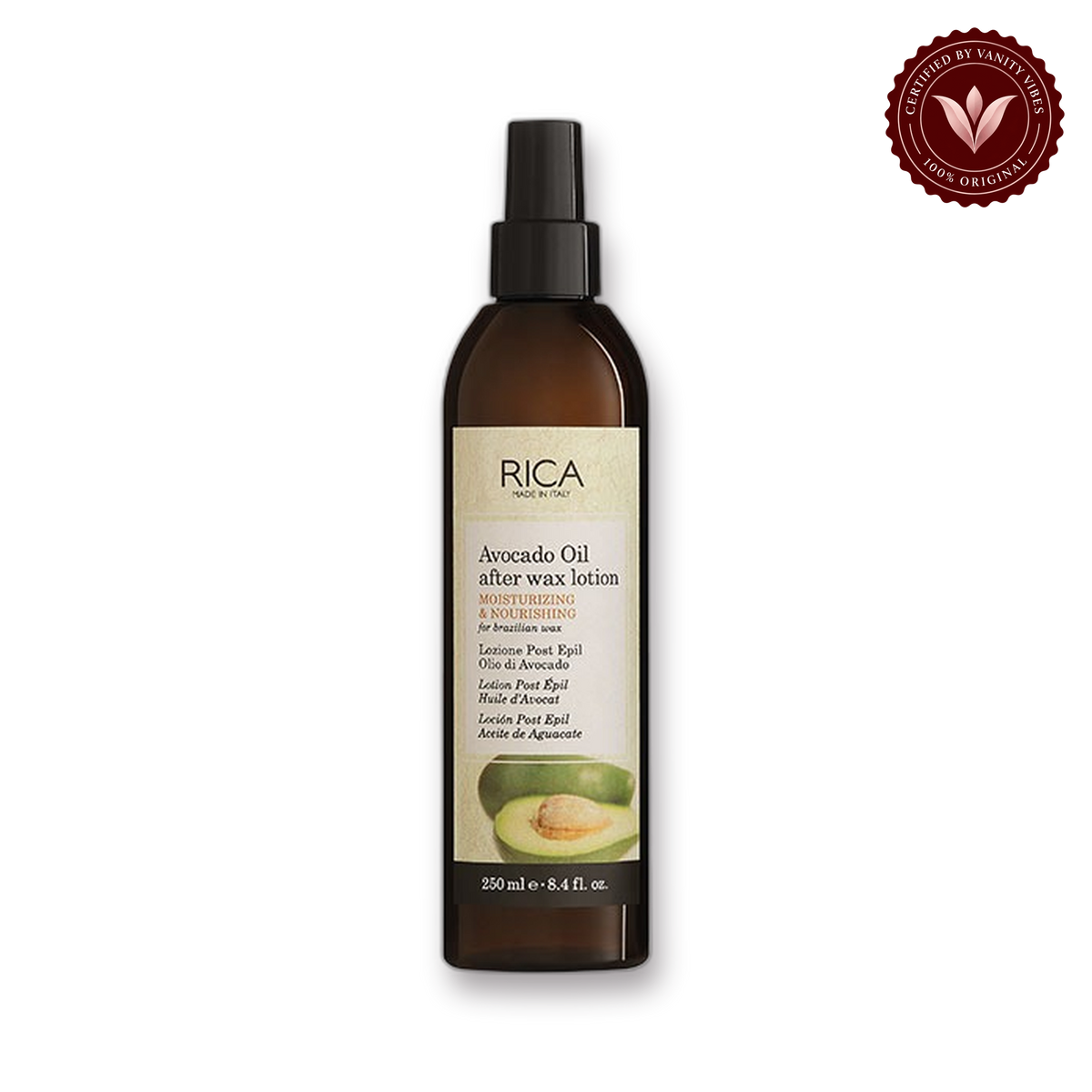 Rica Avocado Oil After Wax Lotion Brazilian Wax 250ml — secondary view