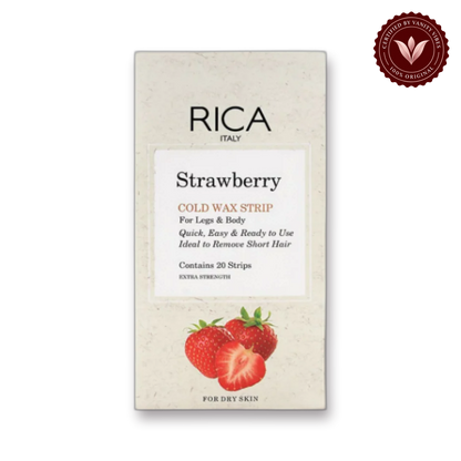 RICA Strawberry Legs & Body Dry Skin Cold Wax Strip 20Strips — secondary view