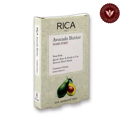 Rica Avocado Butter Nose Strip for Sensitive Skin 8 Strips — front view