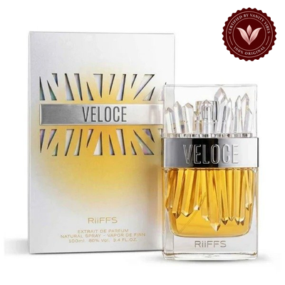 Riiffs Veloce perfume 100ml bottle and box