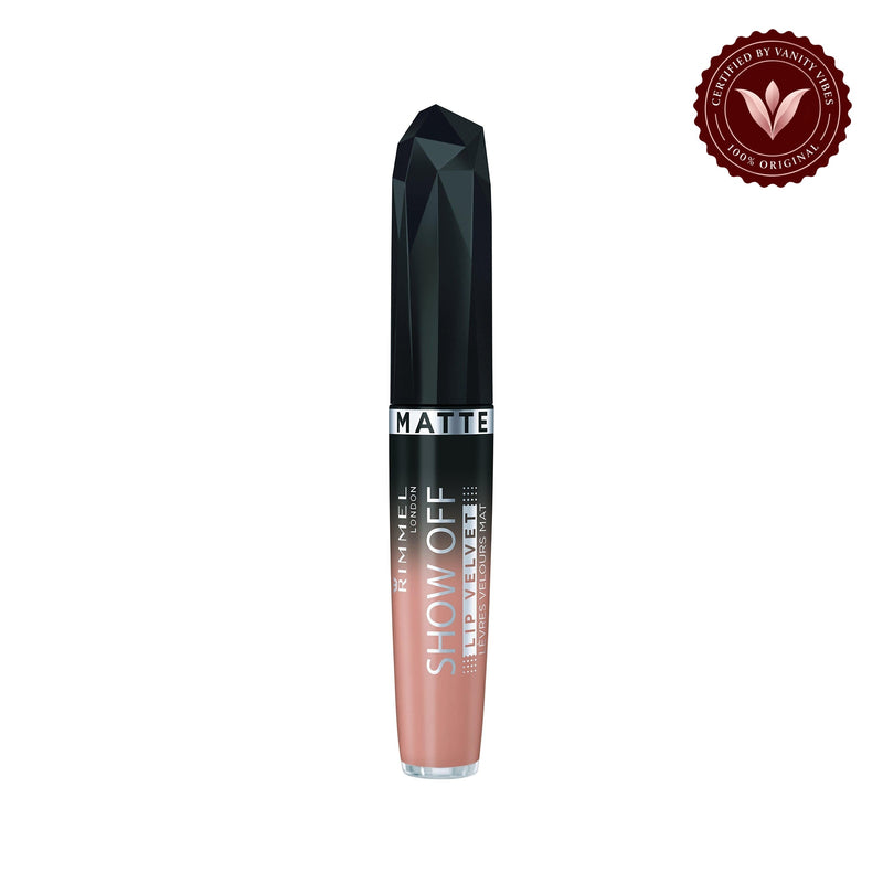 Rimmel Apocalips Matte Lip Lacquer 602 Apollo front product on white with Vanity Vibes authenticity badge