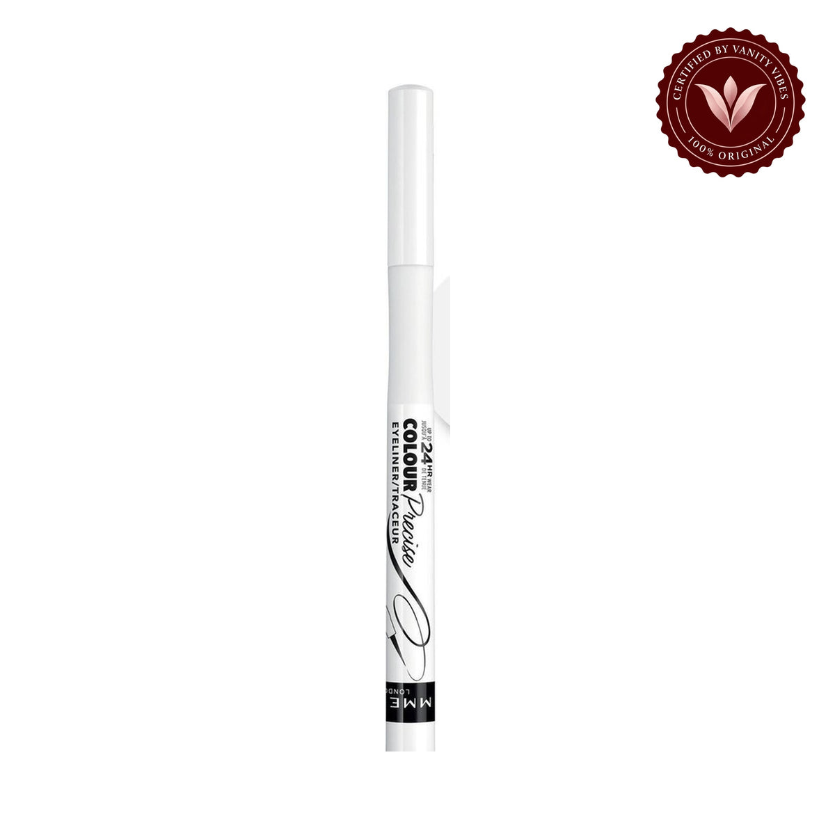 Rimmel Colour Precise 24h Eyeliner 003 White single product front image on white with Vanity Vibes badge