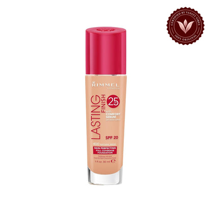 Rimmel Lasting Finish 25 Hour Foundation 400 Natural Beige alternate package view with Vanity Vibes badge