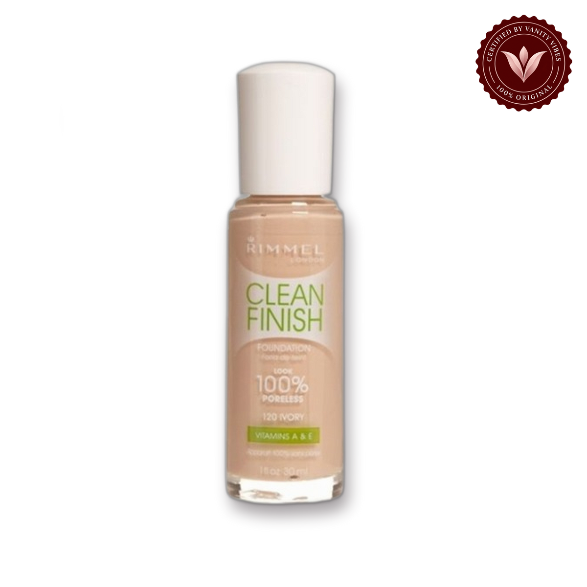 Rimmel Clean Finish Matte Foundation  120 IVORY — product image 1