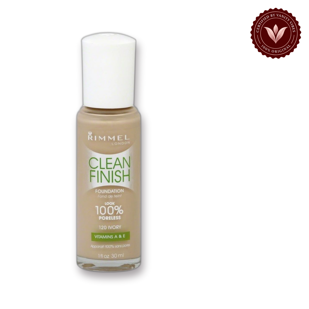 Rimmel Clean Finish Matte Foundation  120 IVORY — product image 2
