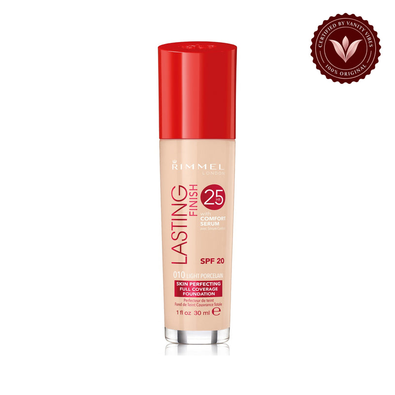 Rimmel Lasting Finish 25 Hour Foundation 010 Light Porcelain front image