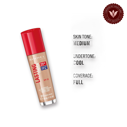 Rimmel Lasting Finish 25hr Foundation Skin Perfecting Tube 30ml  201 Classic Beige — product image 2