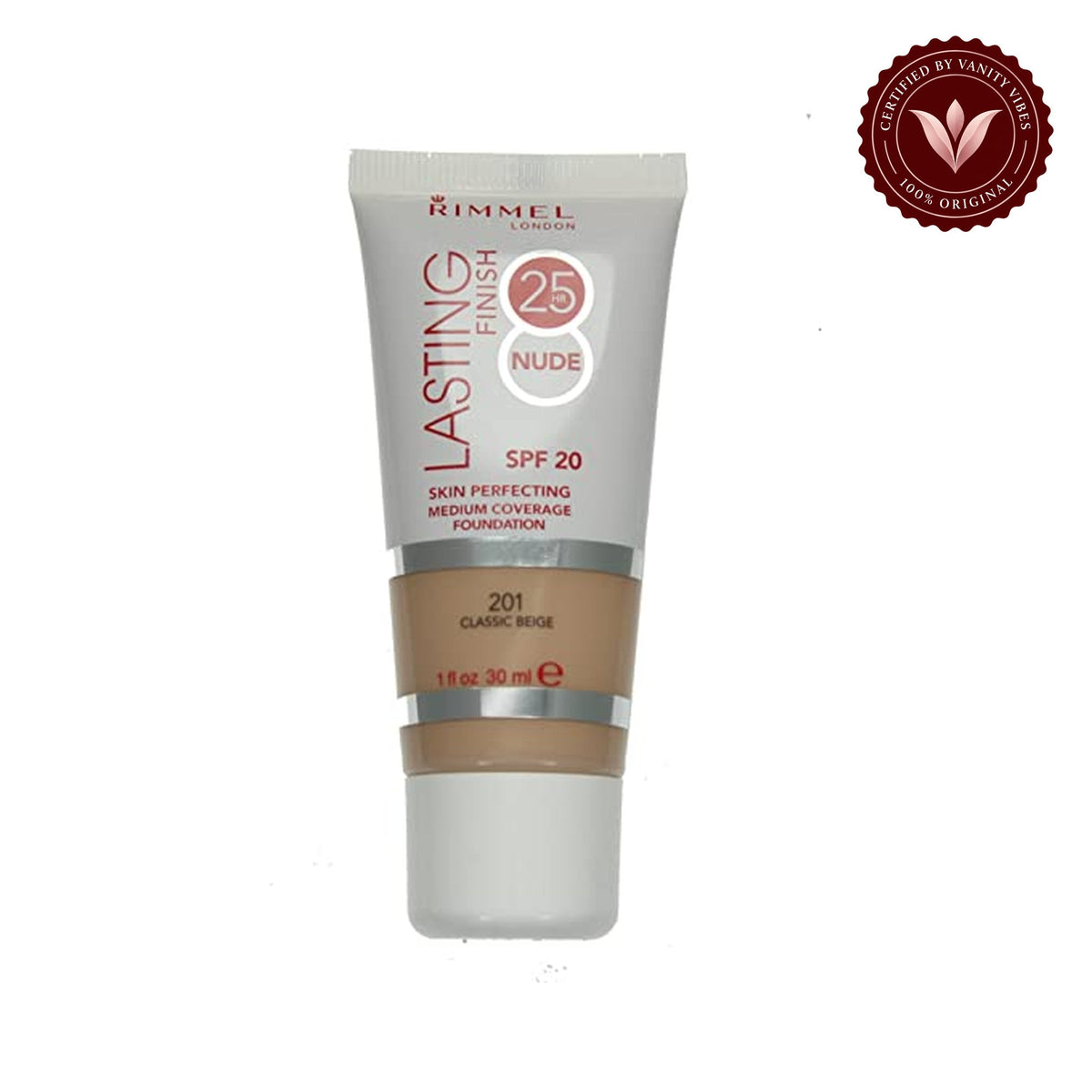 Rimmel Lasting Finish 25hr Foundation Skin Perfecting Tube 30ml  201 Classic Beige - main image