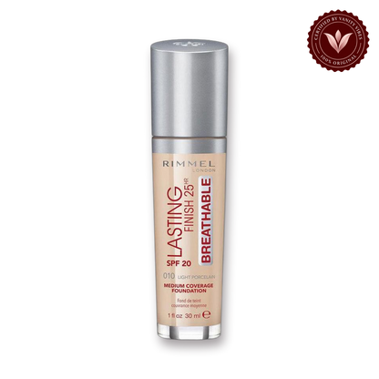 Rimmel Lasting Finish 25hr Nude Foundation 010 Light Porcelain 30ml — product image 1