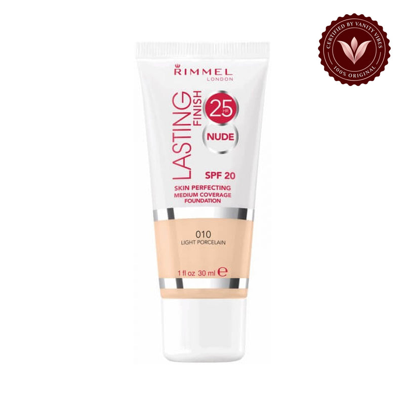 Rimmel Lasting Finish 25hr Nude Foundation 010 Light Porcelain 30ml - main image