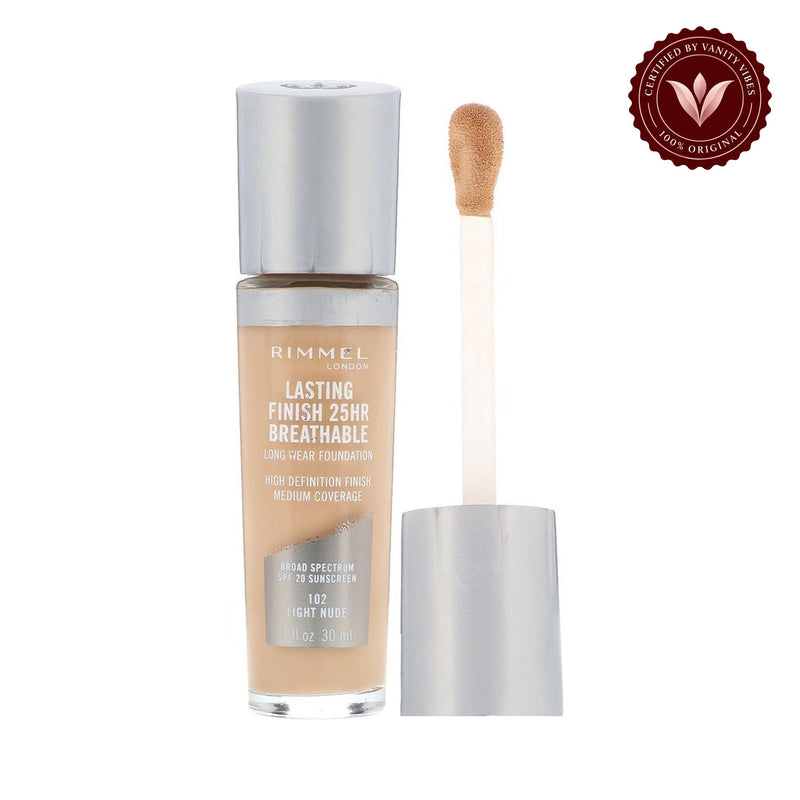 Rimmel Lasting Finish Breathable Foundation 102 Light Nude - alternate image