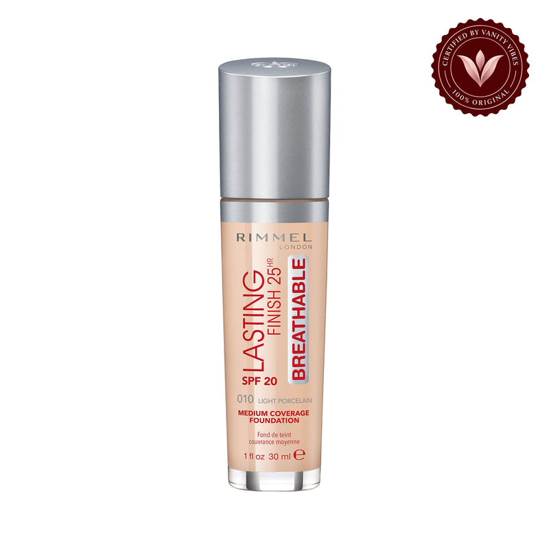 Rimmel Lasting Finish Breathable Foundations 010 Light Porcelain - main image