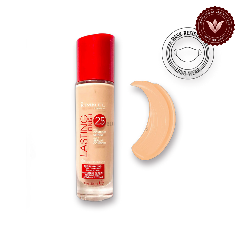 Rimmel London 010 Light Porcelain 30ml Face Foundation Lasting Finish 25HR — product image 1