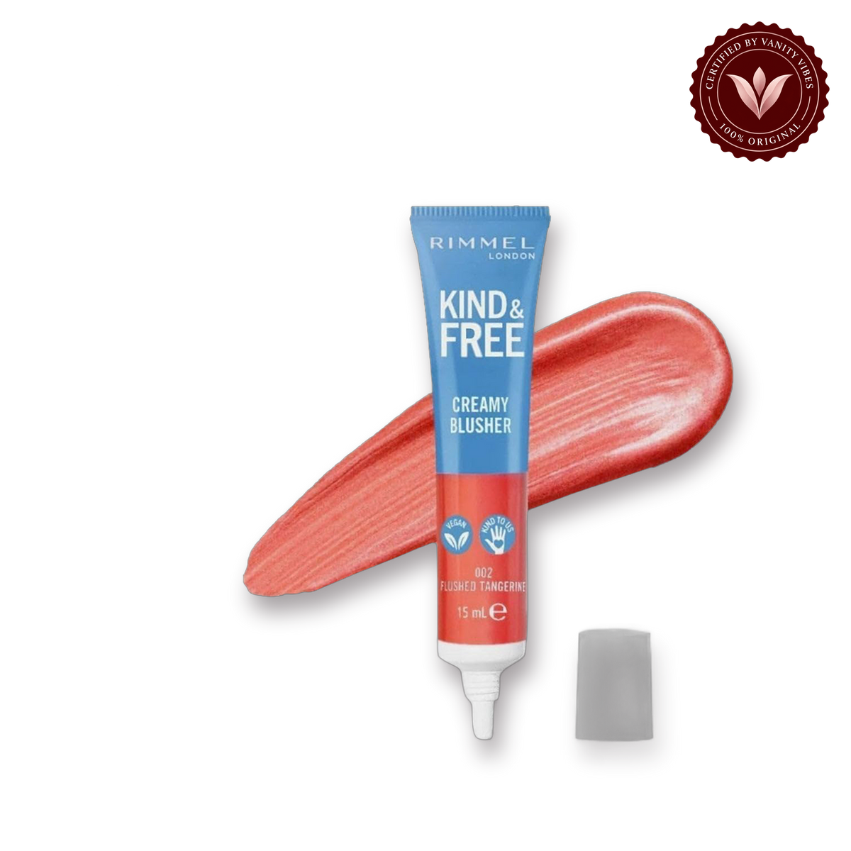 Rimmel London Kind & Free Creamy Blusher 002 Flushed Tangerine 15ml — product image 1