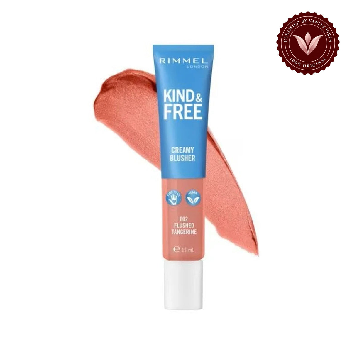 Rimmel London Kind & Free Creamy Blusher 002 Flushed Tangerine 15ml — secondary product image