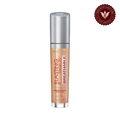 Rimmel London Lasting Finish Breathable Foundation, SPF 20, 101 Classic Ivory, 30ml — secondary product image