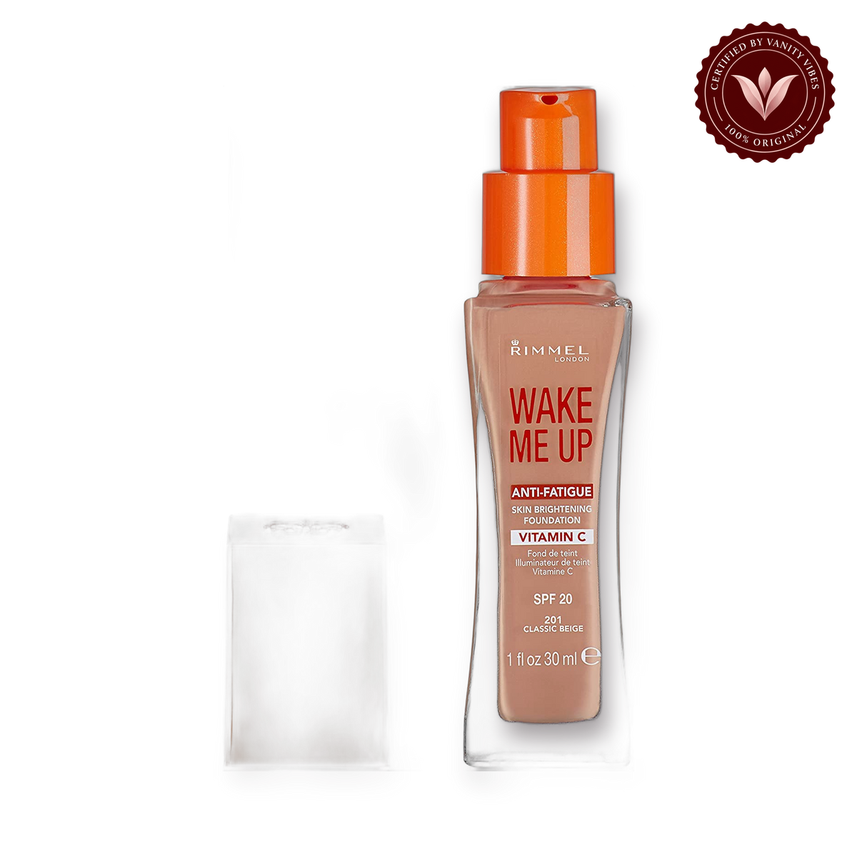 RIMMEL WAKE ME UP ANTI FATIGUE FOUNDATION SPF 15 201 CLASSIC BEIGE 30ML — product image 2