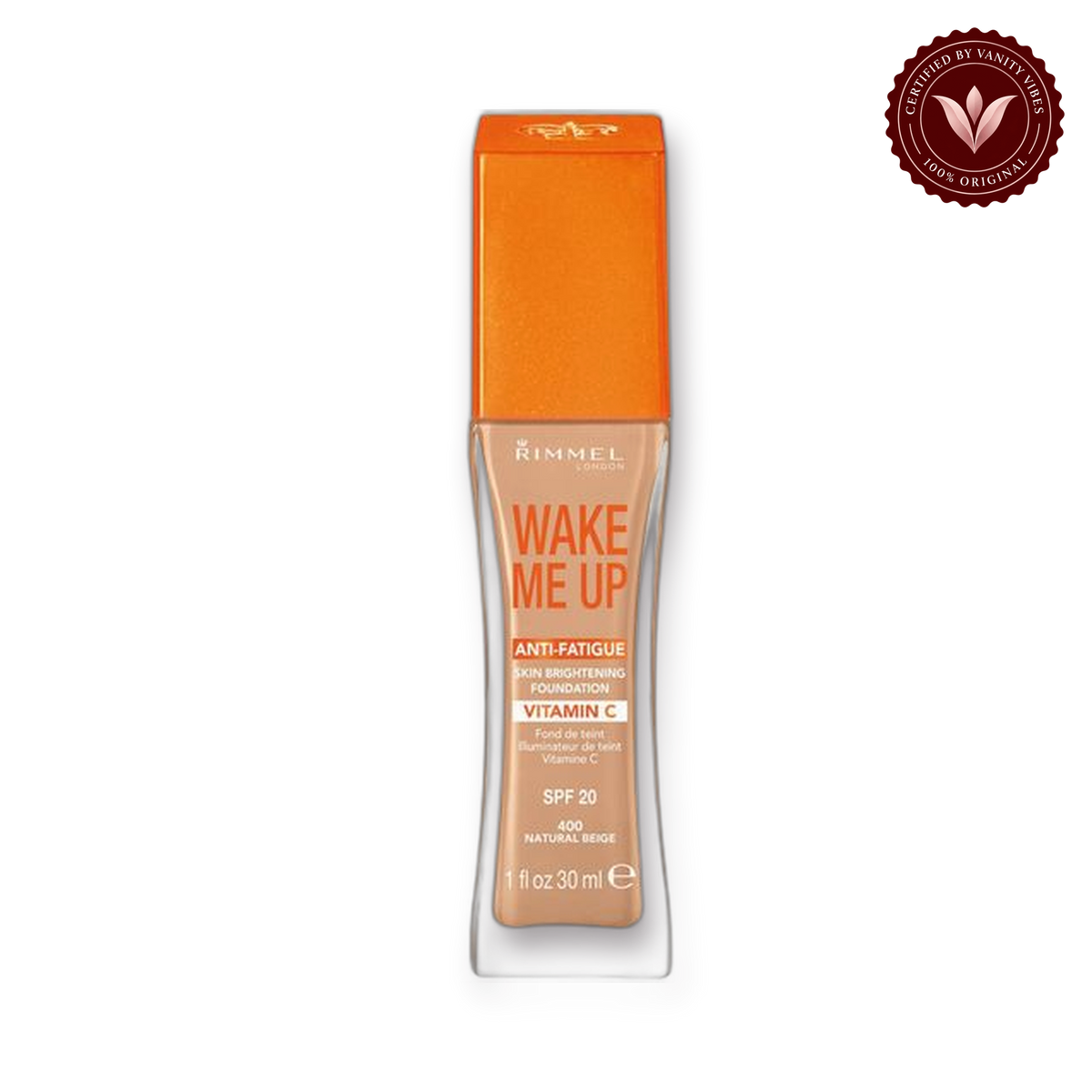 Share: 0 Rimmel London Wake Me Up Foundation - 400 Natural Beige — product image 2