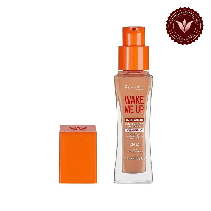 Share: 0 Rimmel London Wake Me Up Foundation - 400 Natural Beige — secondary product image