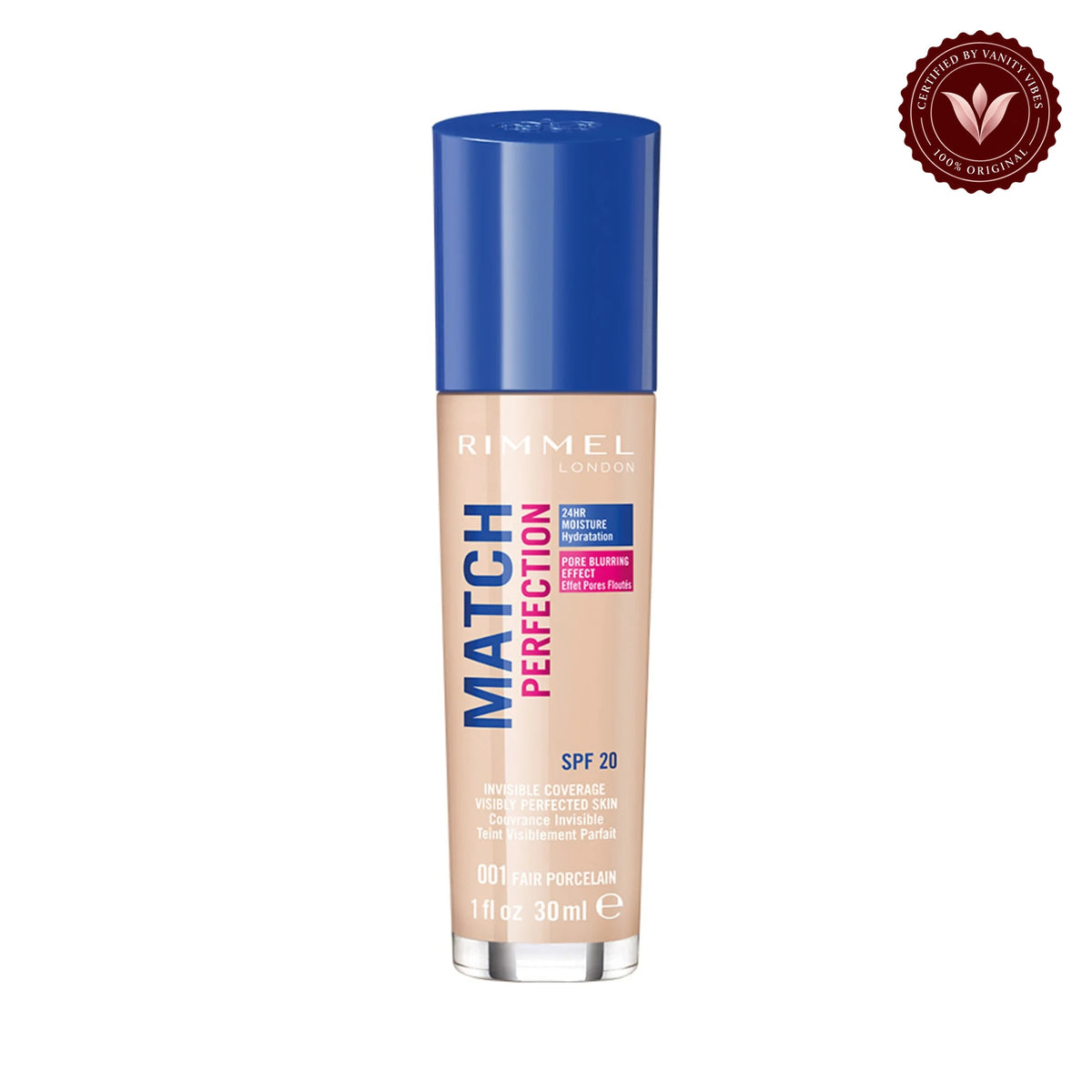 Rimmel Match Perfection Foundation-Fair Porcelain 001 product on white background