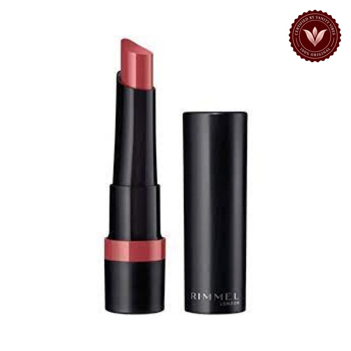 Rimmel LONDON Lasting Finish Extreme Lipstick, 100 Hella Pink, product on white background
