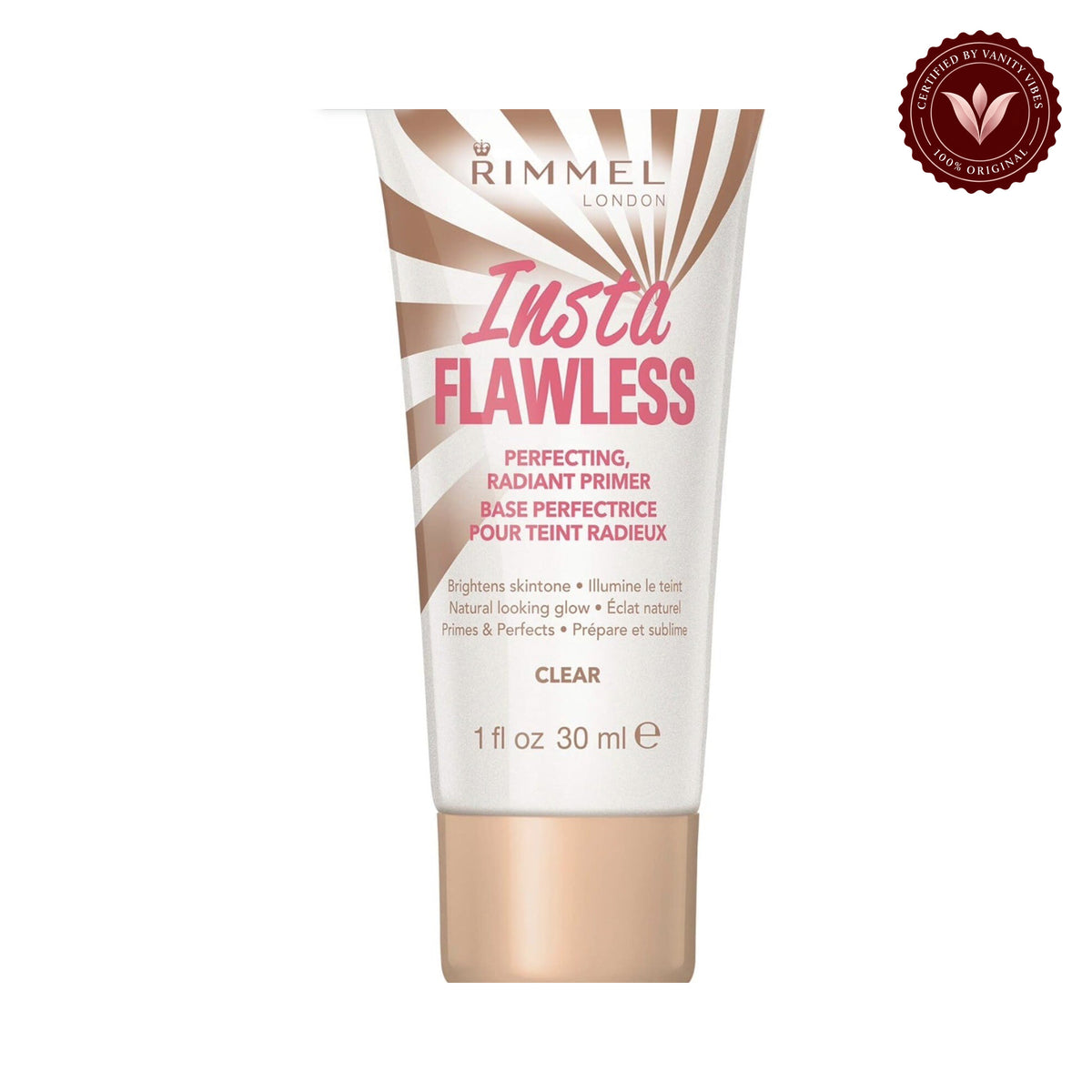 Rimmel London Insta Flawless Perfecting Radiant Primer, 30 mL product on white background