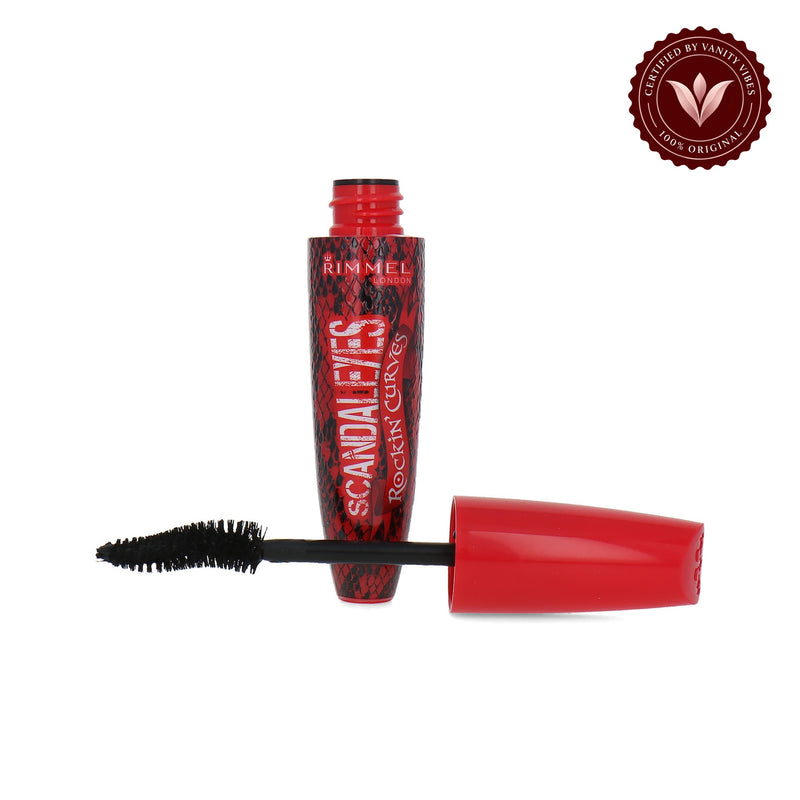 Rimmel Scandaleyes Rockin Curves 001 Black, product and wand