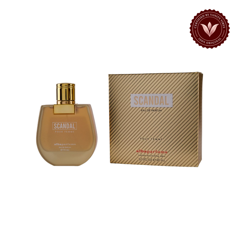 Alba Scandal Pour Femme 90ml — bottle and box